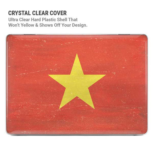 Vietnam Flag Distressed MacBook Pro 14in (2021-24) Case plus Skin
